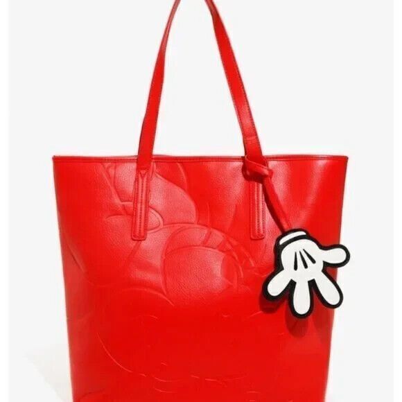 Loungefly Disney Minnie Mouse‎ Debossed Red Tote Bag - Picture 1 of 5